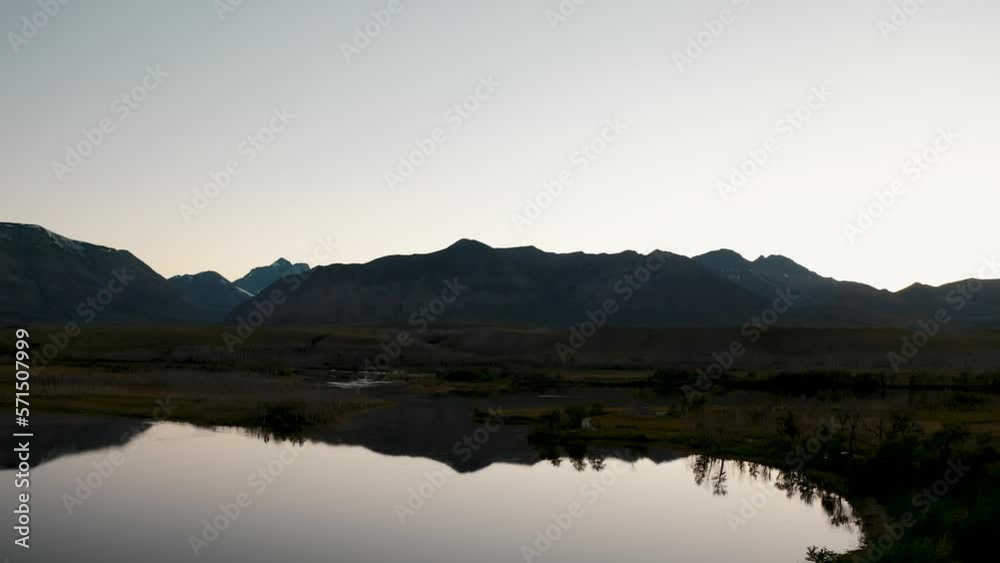 Sunset Over Mountain Landscape in Southern Alberta Sunset Over Mountain Landscape in Southern Alberta