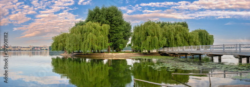 the lovers island in Ternopil, Ukraine photo