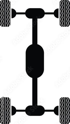 Rear Car Axle Illustration Icon