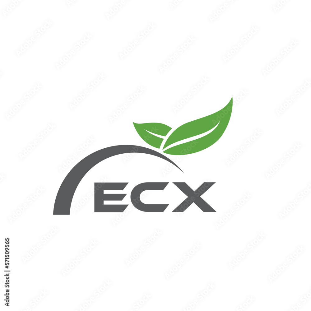 ECX letter nature logo design on white background. ECX creative initials letter leaf logo concept. ECX letter design. ECX letter nature logo design on white background. ECX creative initials letter leaf logo concept. ECX letter design.