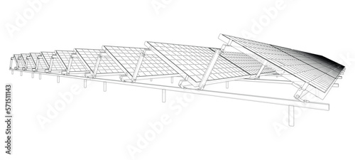 Solar Panel Concept. Vector