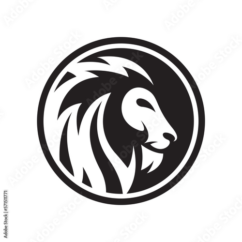 Lion head logo images illustration