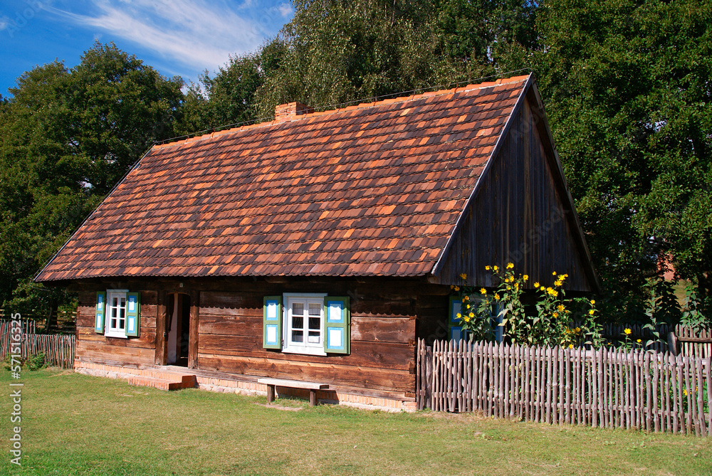 Obraz premium Wielkopolski Ethnographic Park in Dziekanowice - an open-air museum, Greater Poland Voivodeship, Poland