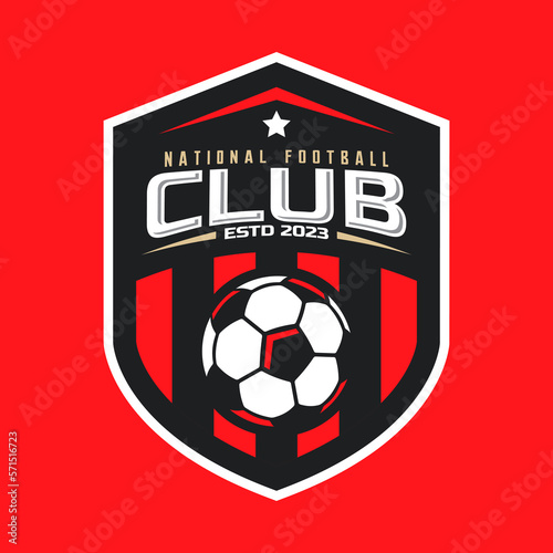 Football and soccer college vector logo isolated. Soccer emblem. Vector illustration of logos on football theme