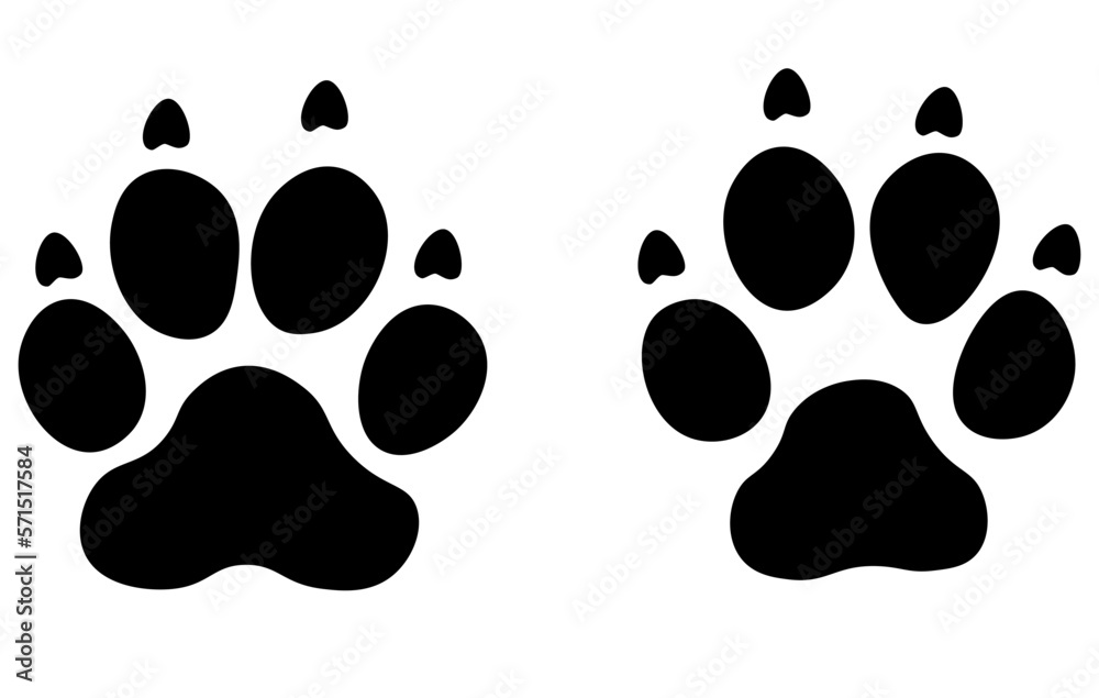 Hundespur Pfoten Abdruck Vektorgrafik Haustier Hund Hundespur Pfoten Abdruck Vektorgrafik Haustier Hund