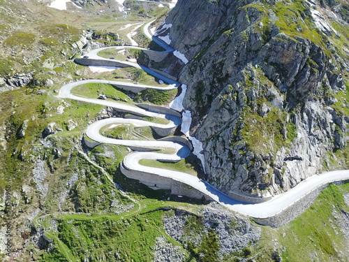 The Tremola: historic pass road over the Gotthard Pass