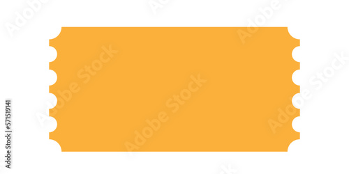 Ticket over transparent background illustration