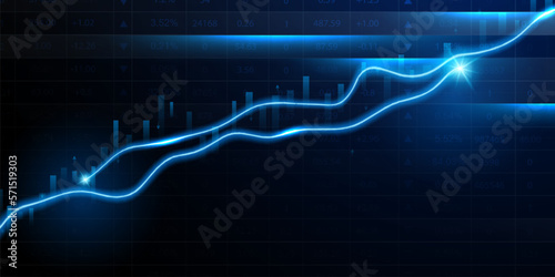 business vector illustration design Stock market charts or Forex trading charts for business and finance ideas.