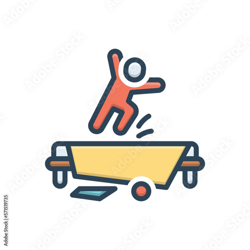 Color illustration icon for naughty