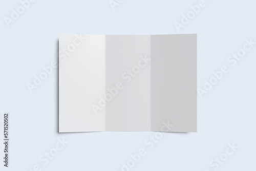 A4 Trifold Blank Mockup