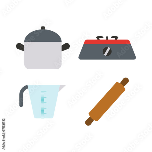 Set kitchen appliances. Illustration design vector.