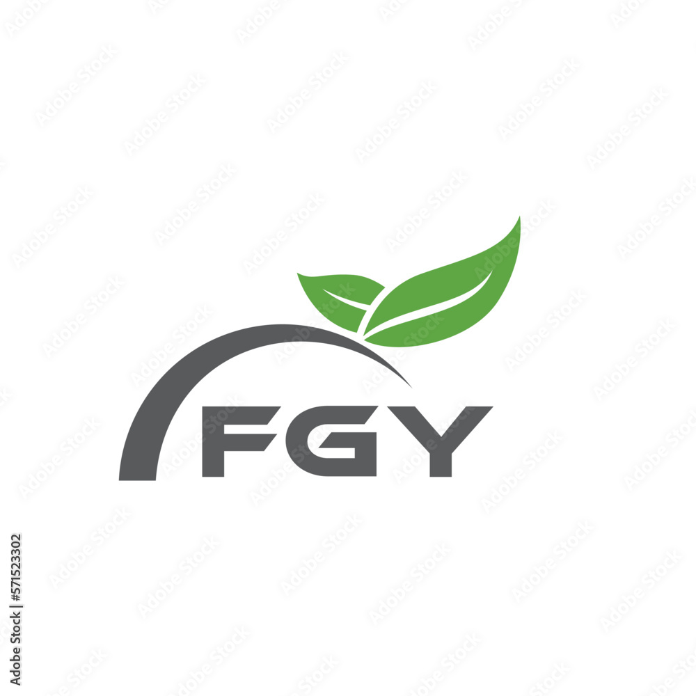 FGY letter nature logo design on white background. FGY creative initials letter leaf logo concept. FGY letter design. FGY letter nature logo design on white background. FGY creative initials letter leaf logo concept. FGY letter design.