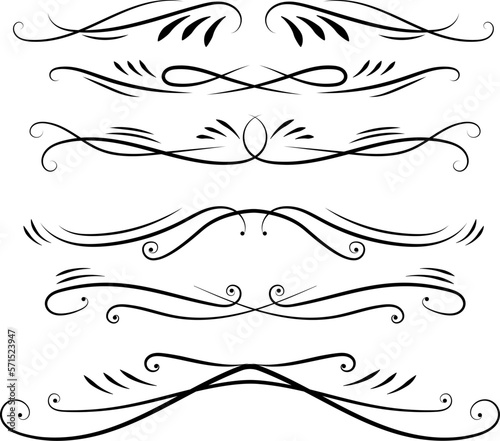 Vector decorative design elements and vintage page decor