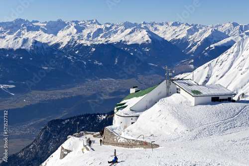View from Nordkette mountain, Innsbruck, Tyrol, Austria photo