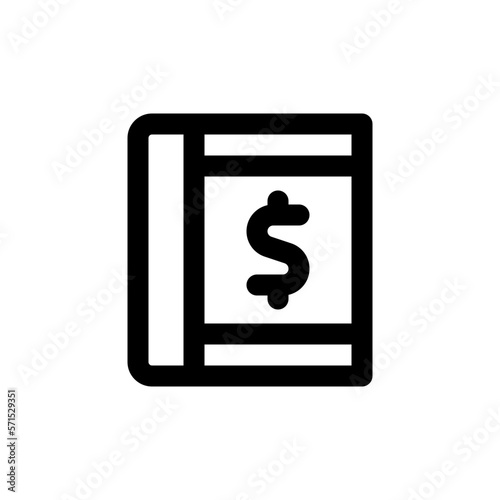 book keeping line icon
