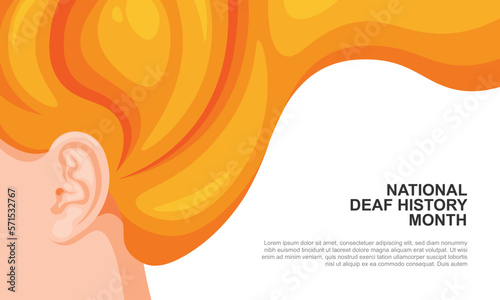National Deaf History Month background