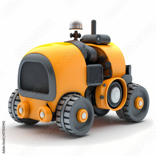 toy tractor isolated on white