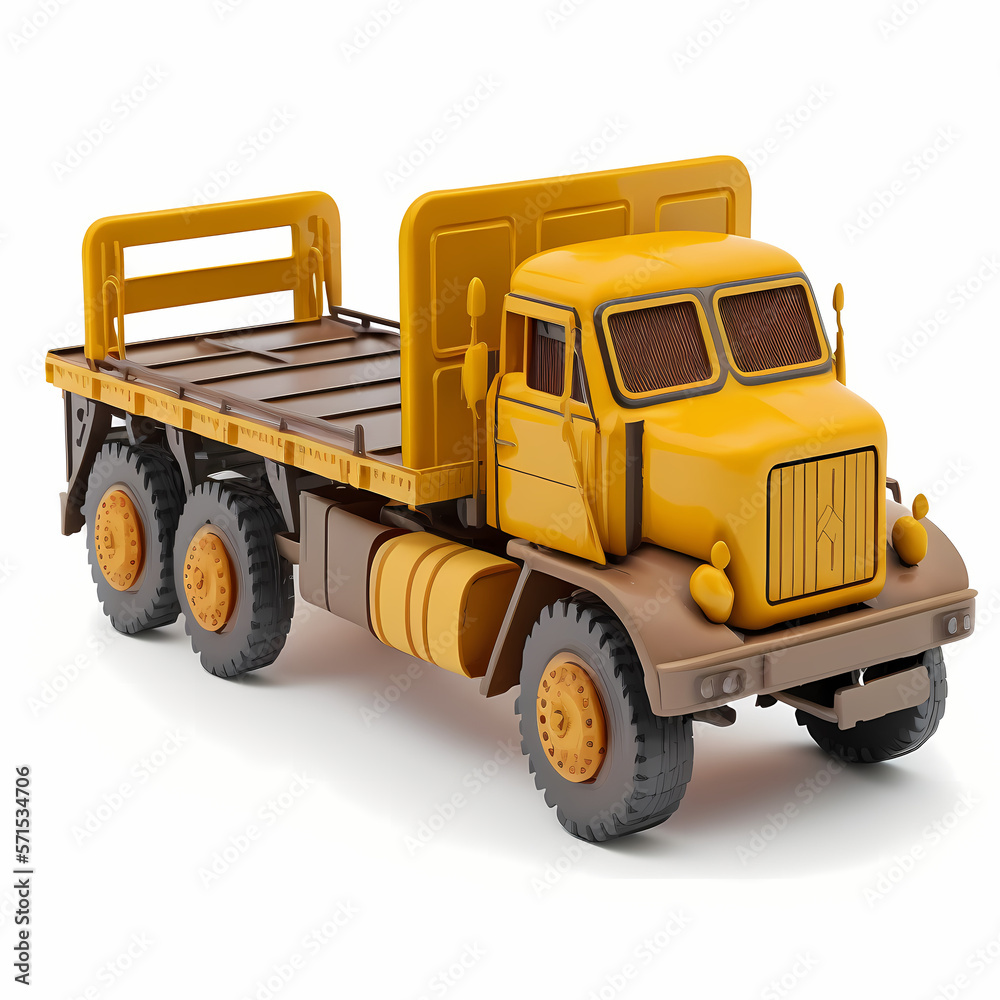 toy truck isolated on white