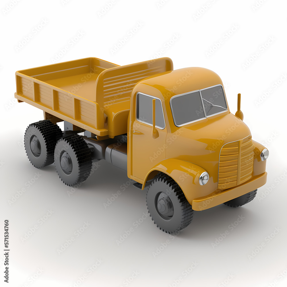 toy truck isolated on white