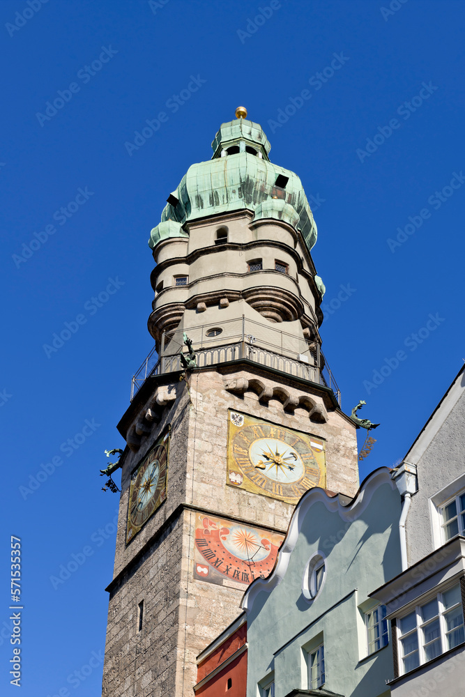 City tower, Innsbruck, Tyrol, Austria