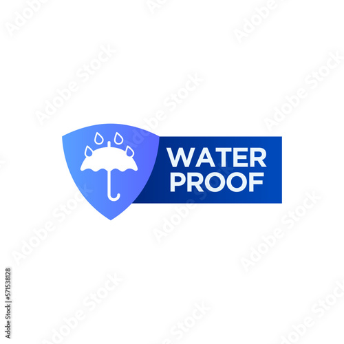 Water proof logo vector illustration isolated on white background