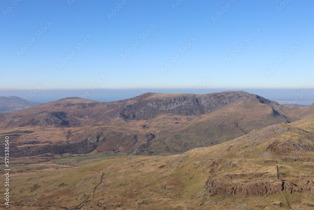 Fototapeta premium Snowdonia snowdon moel hebog, Nantlle Ridge