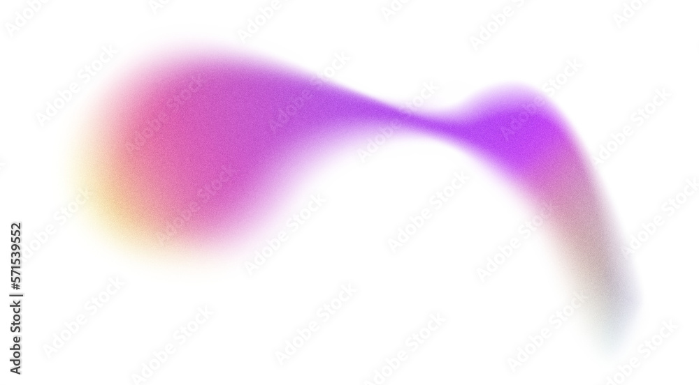 Fototapeta premium Grainy Gradient Textured Blob Shapes. Abstract Transparent PNG element. Trendy design resources, Purple orange and yellow. Modern design trends.