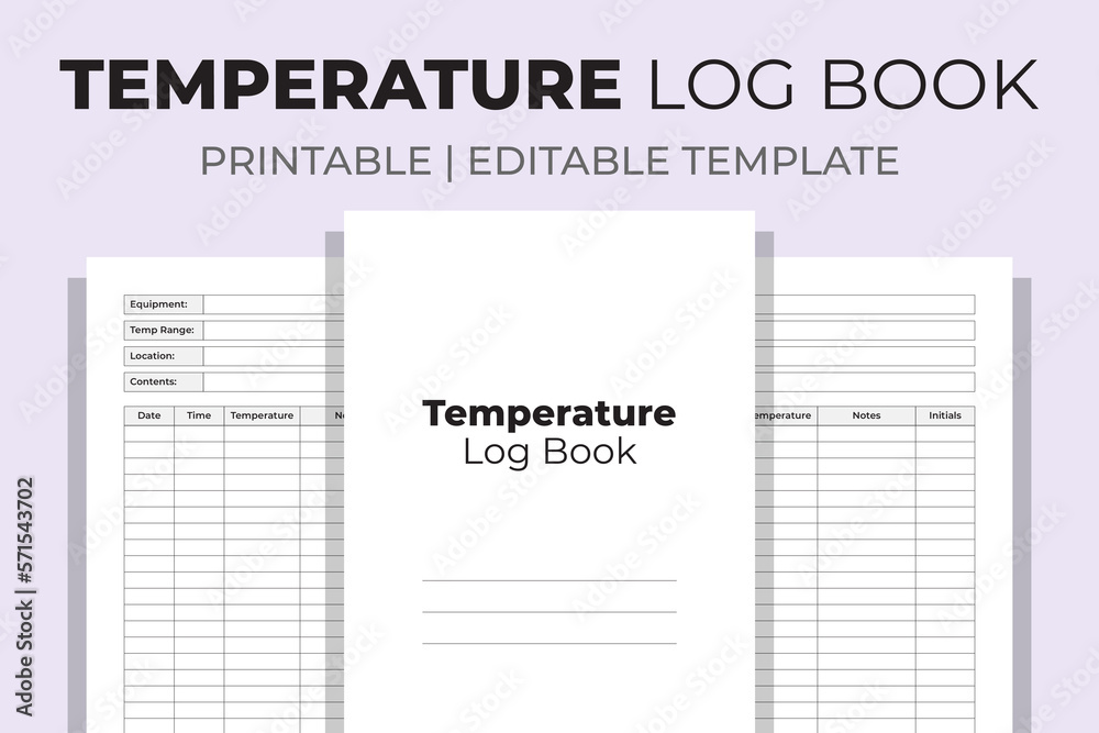 Temperature Log Book Temperature Log Book