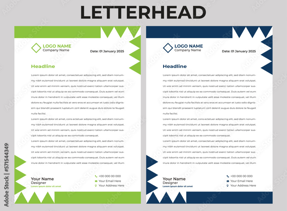 professional creative letterhead template design professional creative letterhead template design