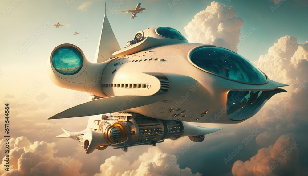 Futuristic Plane Design - The Future Of Air Travel Stock Illustration ...