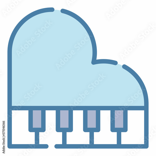 Принти на полотні My piano instrument's shape is like a heart