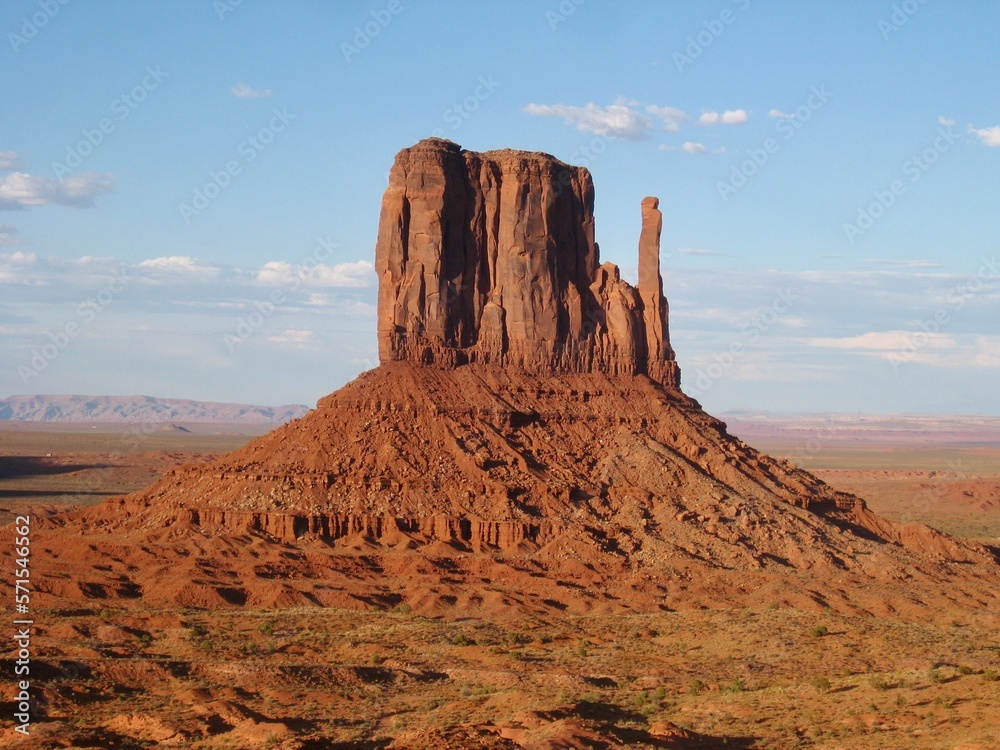Iconic Monument Valley Rock Formation in the Afternoon 