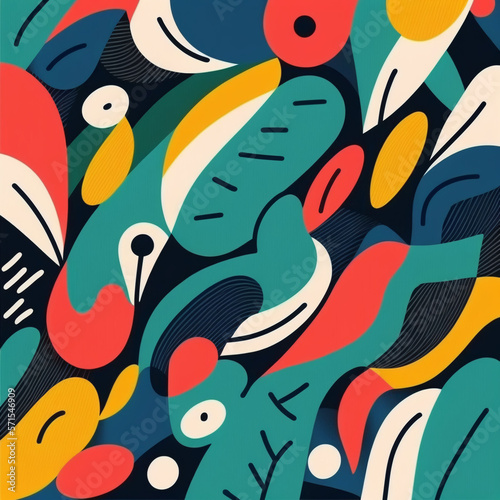 Modern Pattern Colorful Art Background 