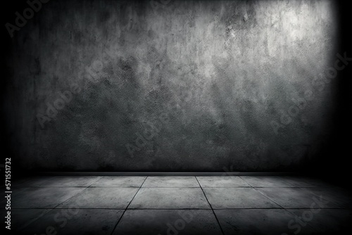 The texture of old gray concrete wall for background generated by AI