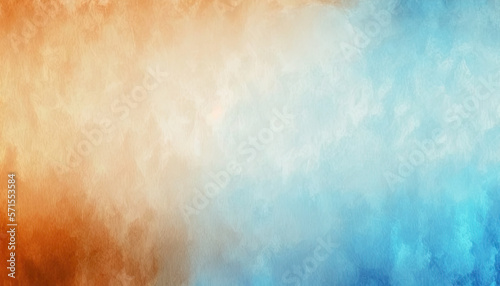 Abstract blue and brown watercolor texture wallpaper made with Generative AI.