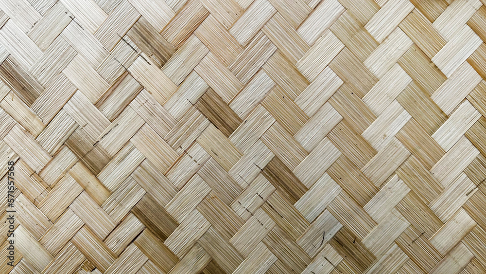 Close up texture of weaved light brown bamboo background Close up texture of weaved light brown bamboo background