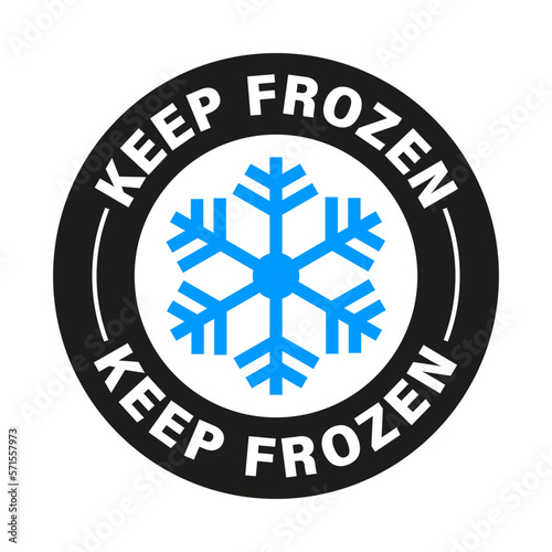 Keep frozen vector label for package. Sticker for frozen product.