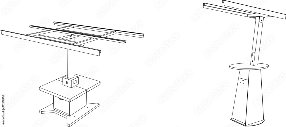 Vector sketch of solar energy lamp illustration Vector sketch of solar energy lamp illustration