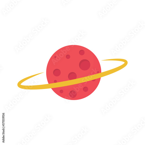 Vector illustration of planet rings icon. Planet sign in outer space.