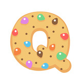 Q Cookies chocolate alphabet