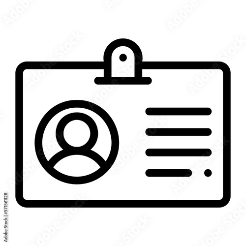 id card line icon