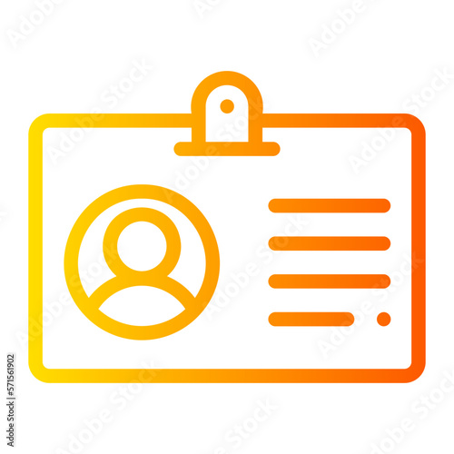 id card gradient icon