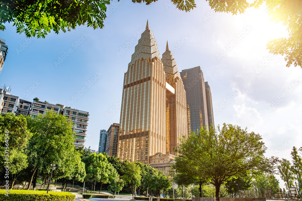 Obraz premium Street view of Nanbin Road, Chongqing, China