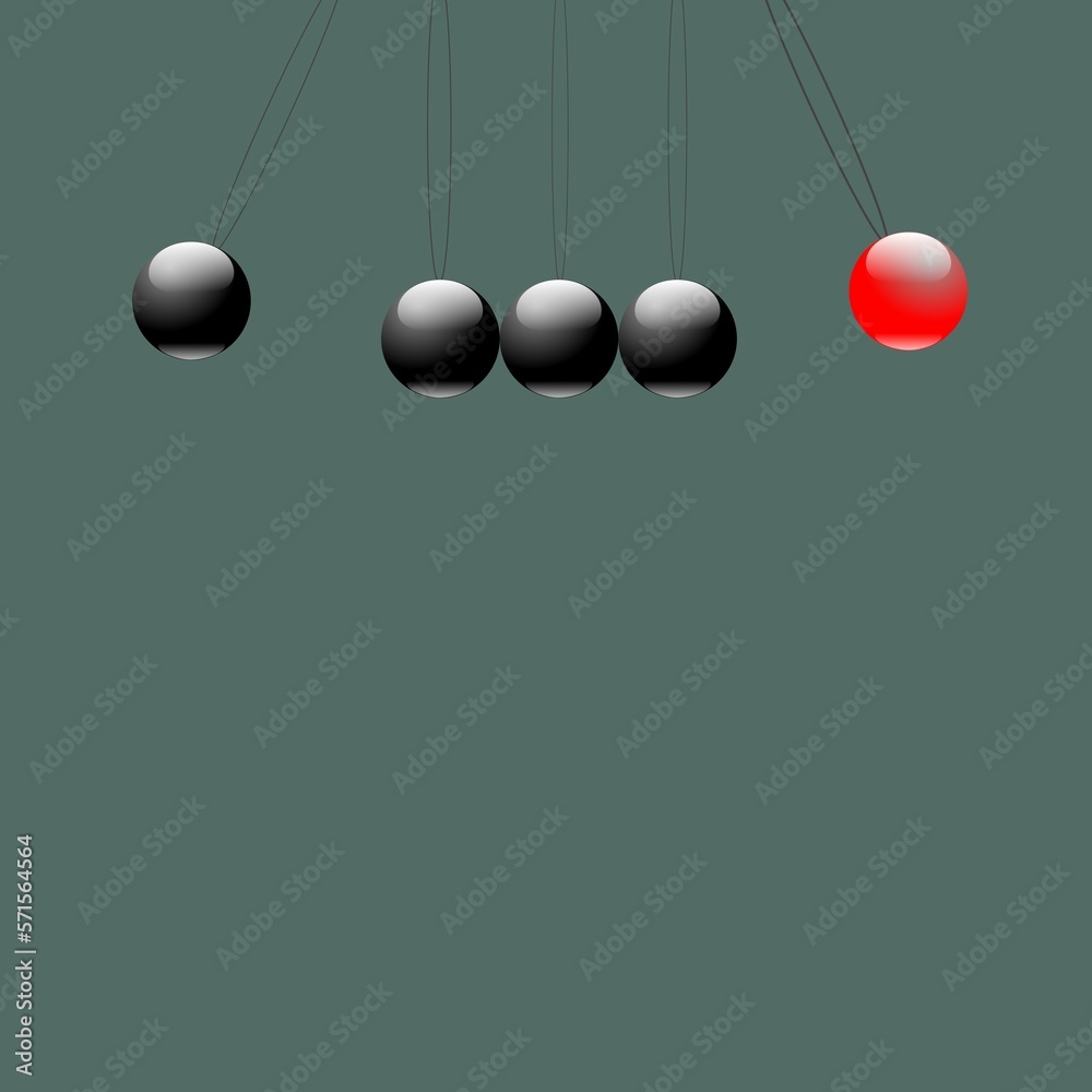 Pendel - Konfliktsituation mit zusätzlichem roten Ball Pendel - Konfliktsituation mit zusätzlichem roten Ball