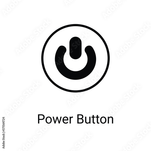 power button Icons design stock illustration.