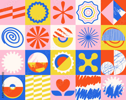 Geomertry Design Figure Abstract Bauhaus Banner Creative Square