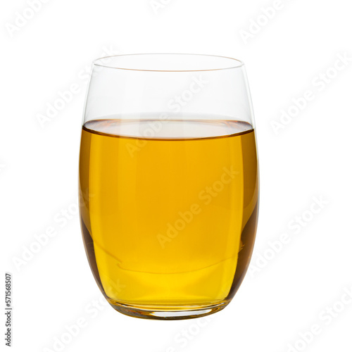 Apple juice in a glass Isolate on a transparent background.