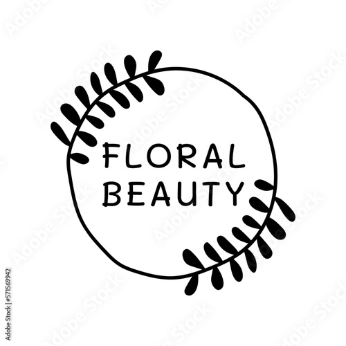 Hand drawn logo collection. Logo design with floral ornament and beautiful fonts. For designers, florists, photographers and other creative professions