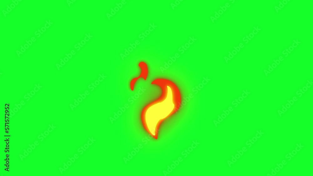 Cartoon fire loop transition animation on green screen. Cartoon fire animation with key color. Chroma key, 4K video Cartoon fire loop transition animation on green screen. Cartoon fire animation with key color. Chroma key, 4K video