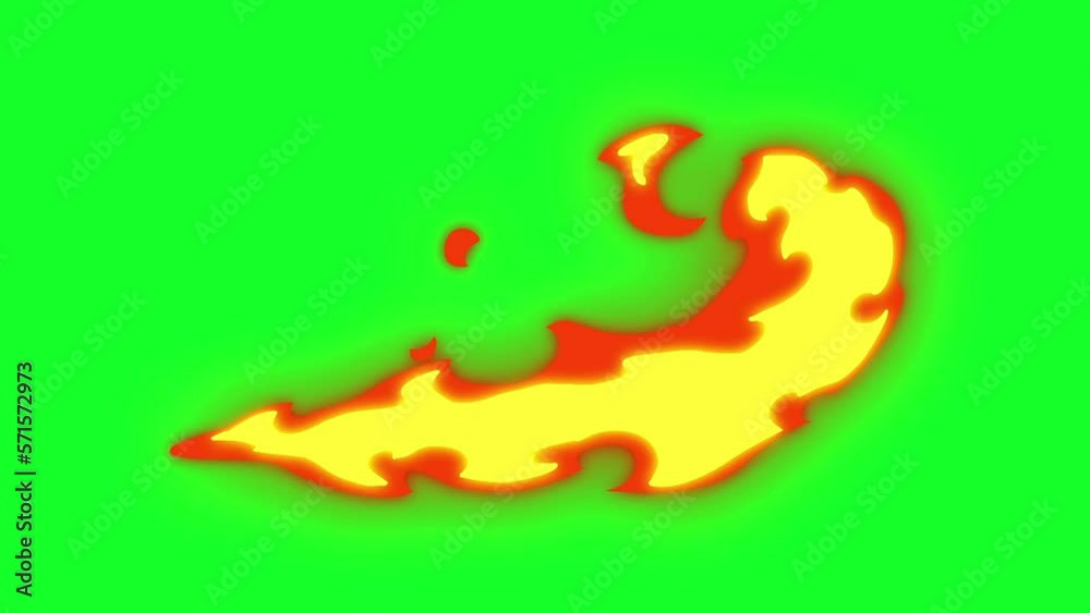 Cartoon fire loop transition animation on green screen. Cartoon fire animation with key color. Chroma key, 4K video Cartoon fire loop transition animation on green screen. Cartoon fire animation with key color. Chroma key, 4K video